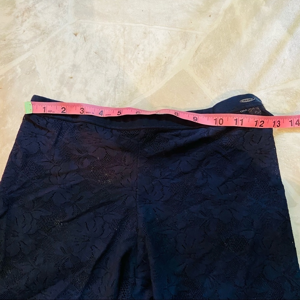RUEHL NO.925 navy lace mesh ankle stretch leggings size medium - Picture 13 of 14